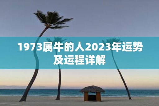 1973属牛的人2023年运势及运程详解